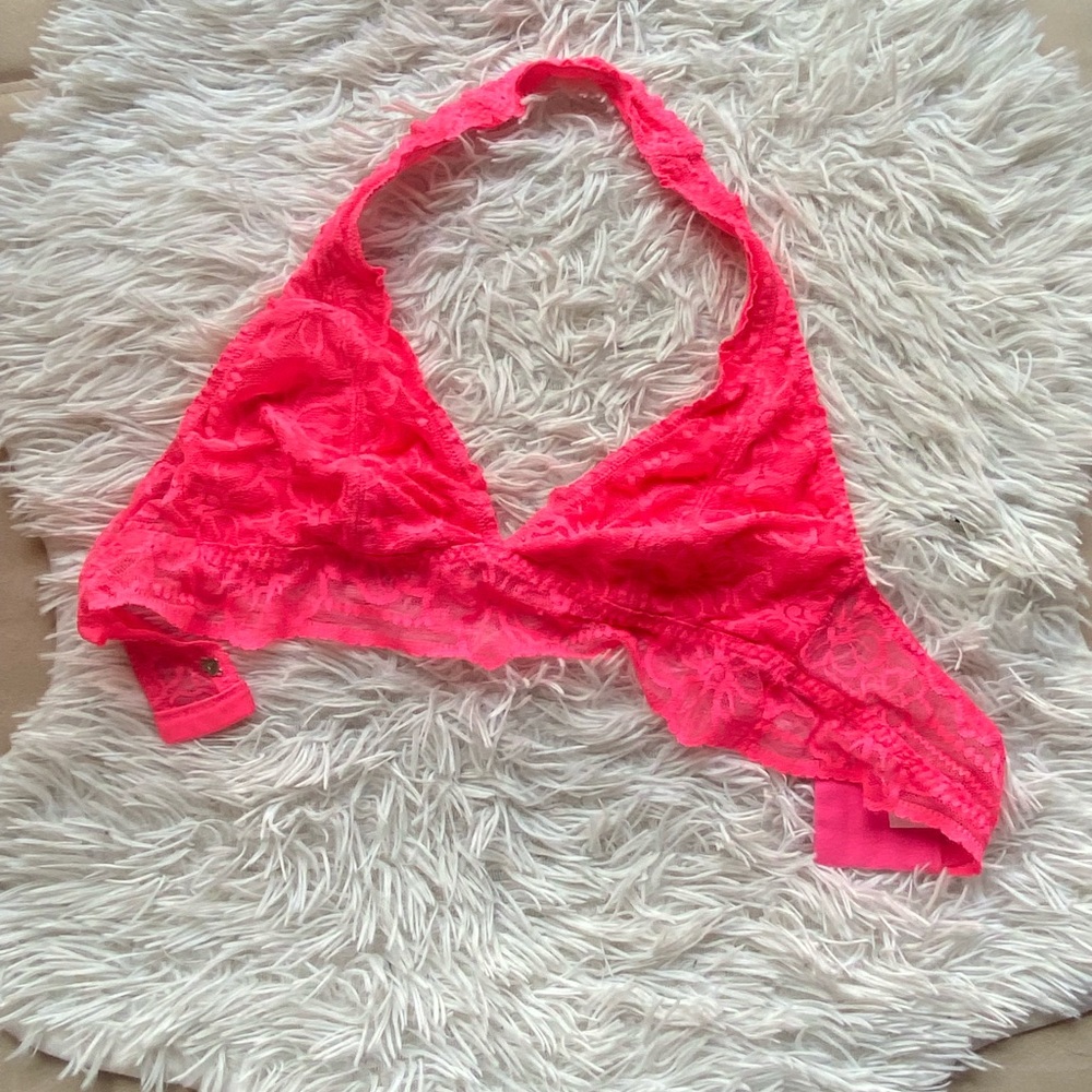 PINK brand pink lace brallete